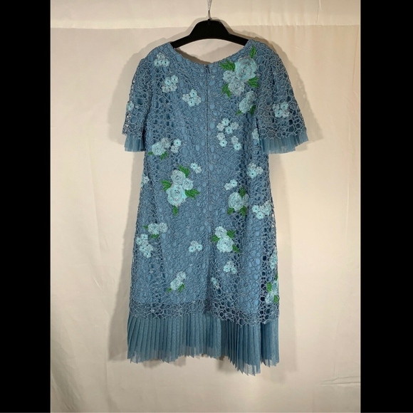 NEW $248 Tadashi Shoji Kids Bella Blossom Lace Dress Blue‎ [Girls SZ 10 ] - Picture 6 of 8